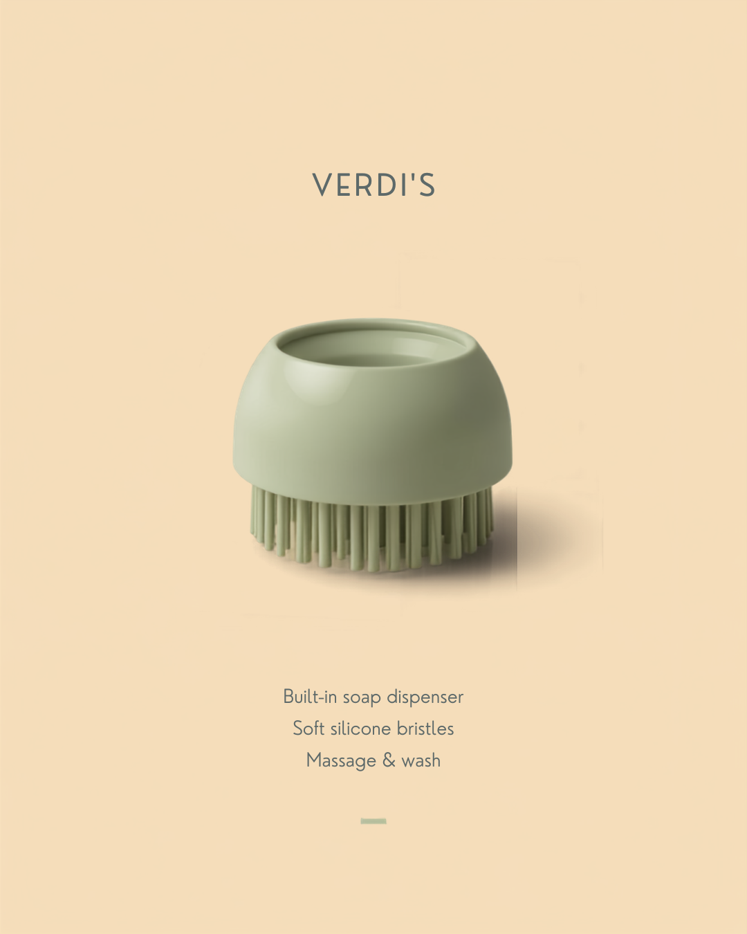 VERDI'S SudsyPaw Silicone Bath & Massage Brush