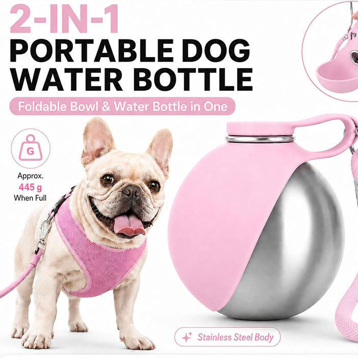 TrailSip 2-in-1 Dog Travel Bottle & Bowl